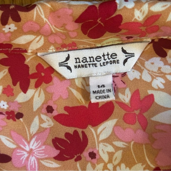 Nanette Lepore Pink Floral Dress Women’s Size 14 - Picture 3 of 7